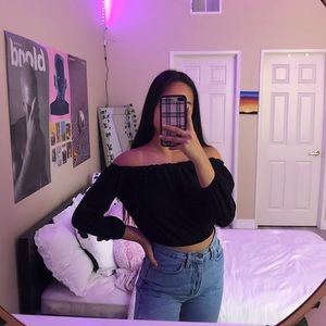 Brandy Melville Off the Shoulder Crop Top